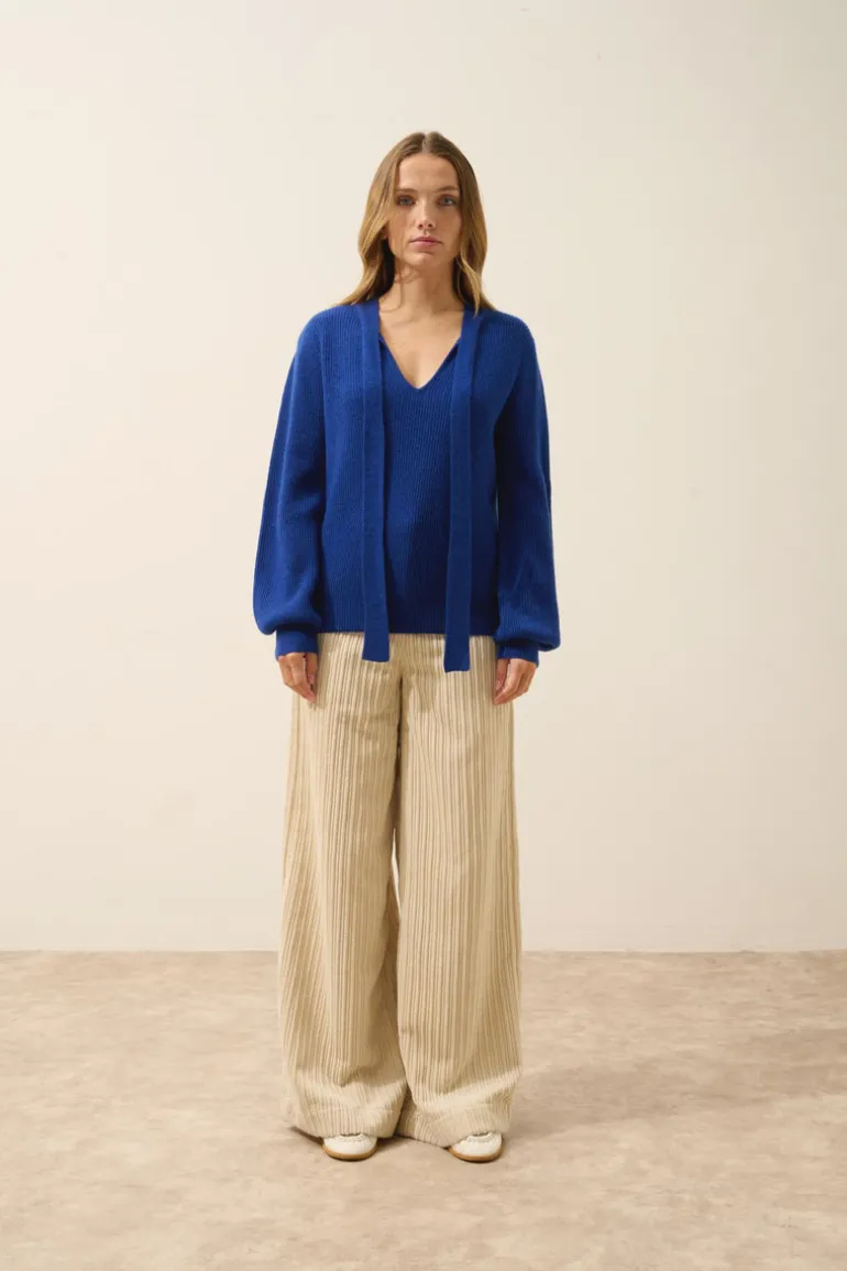 NOTY pull col lavallière outremer