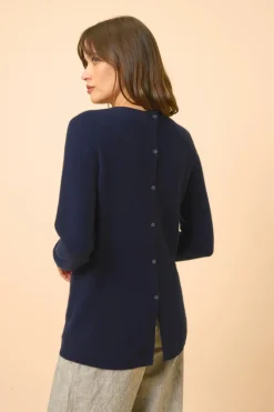 OLENA pull col rond navy