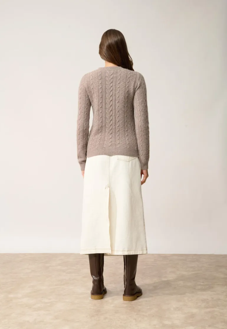 OLIVIA pull col rond caribou chiné