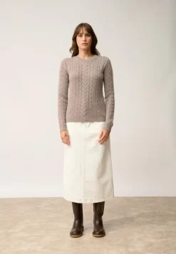 OLIVIA pull col rond caribou chiné