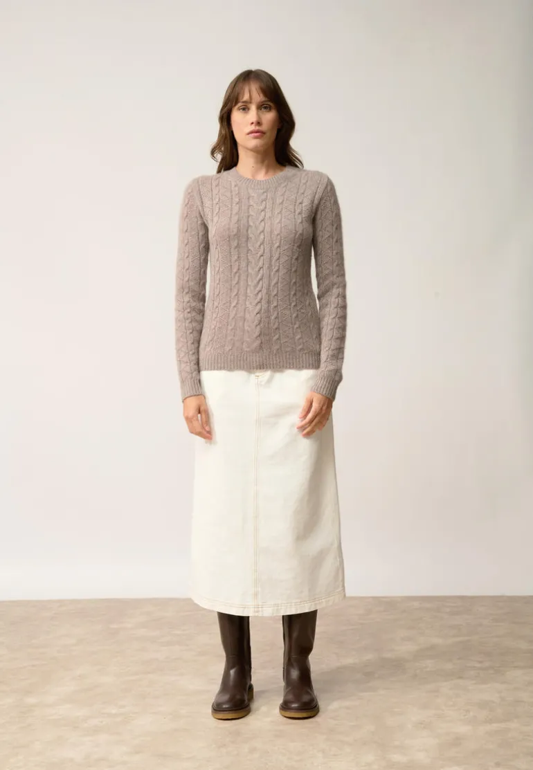 OLIVIA pull col rond caribou chiné