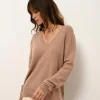 OPAL pull col v camel chiné