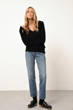 PHOEBE pull col v noir