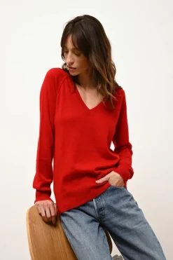 PHOEBE pull col v rouge