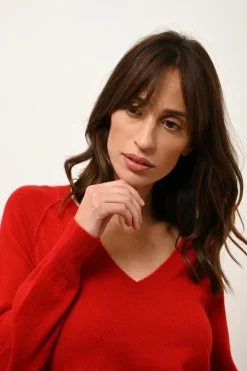 PHOEBE pull col v rouge