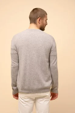 POLNOON gilet col mao nuage chiné