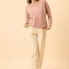 REBECCA pull col rond bois de rose