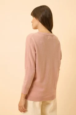 REBECCA pull col rond bois de rose