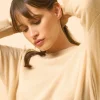 REBECCA pull col rond sable