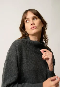 ROMY pull col montant carbone chiné