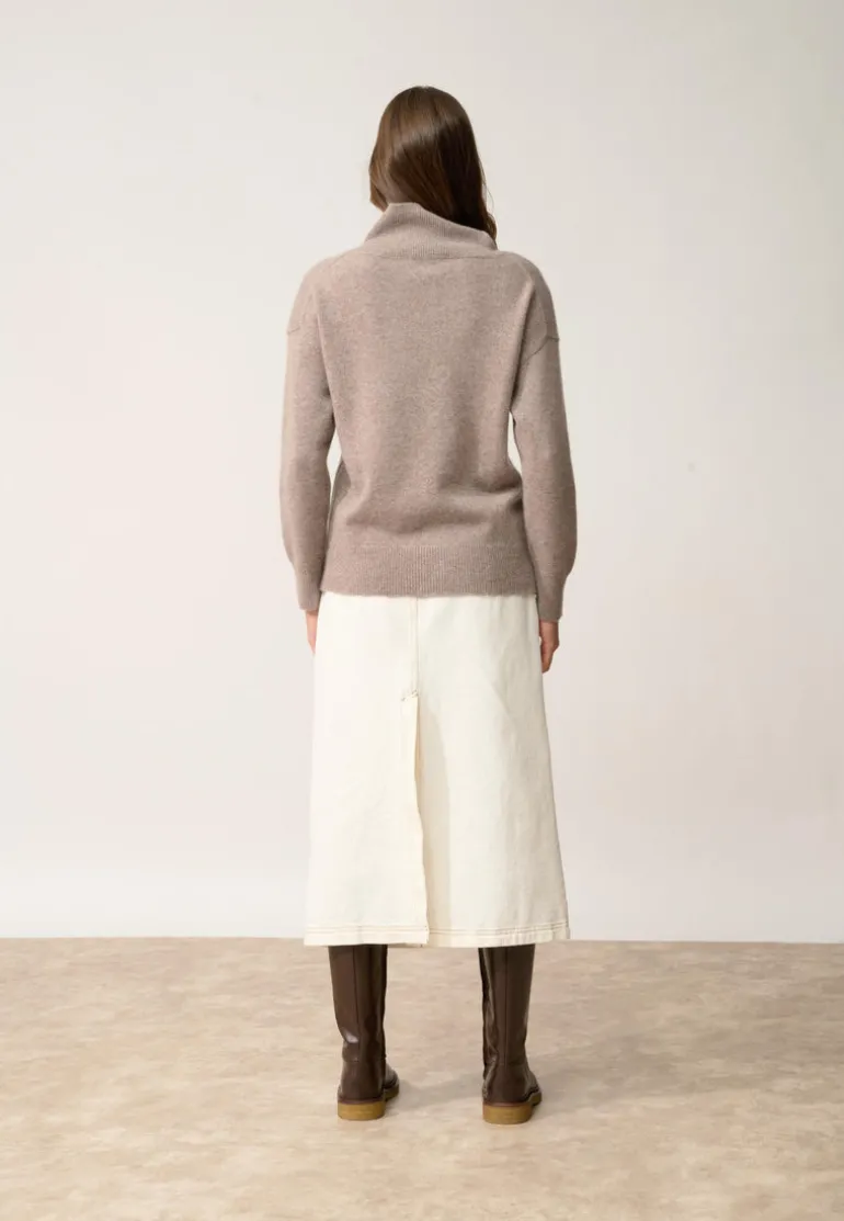 ROMY pull col montant caribou chiné