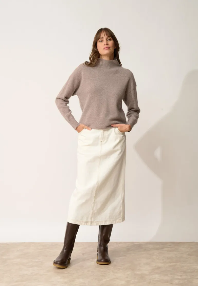 ROMY pull col montant caribou chiné