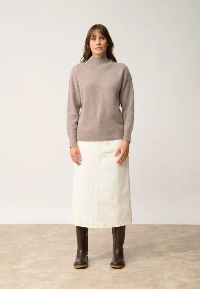 ROMY pull col montant caribou chiné