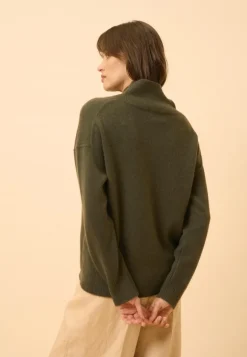 ROMY pull col montant kaki