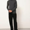SACHA pull col roulé anthracite chiné