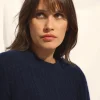 SARAH pull col rond navy