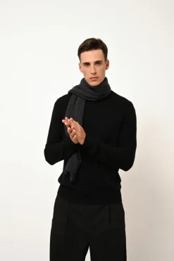 SPENCER écharpe noir chiné