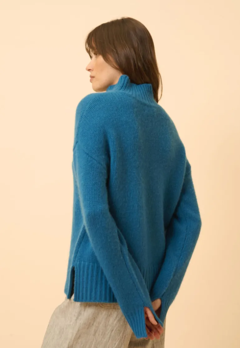 SULLANA pull col montant paon
