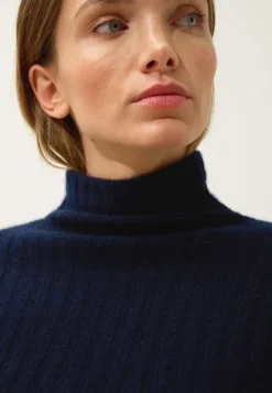 SUNNEVA pull col montant navy