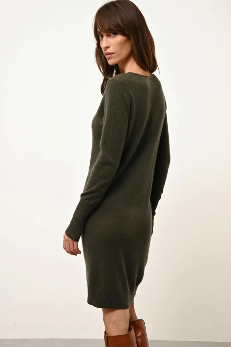 SUSAN robe col rond kaki