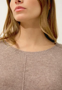 TESS pull col rond caribou chiné