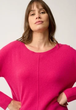 TESS pull col rond fuchsia