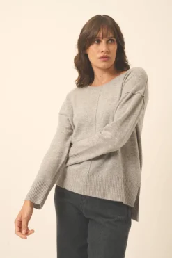 TESS pull col rond nuage chiné
