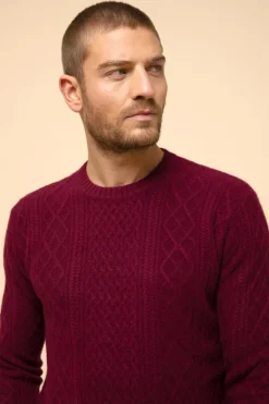 THURID pull col rond bordeaux