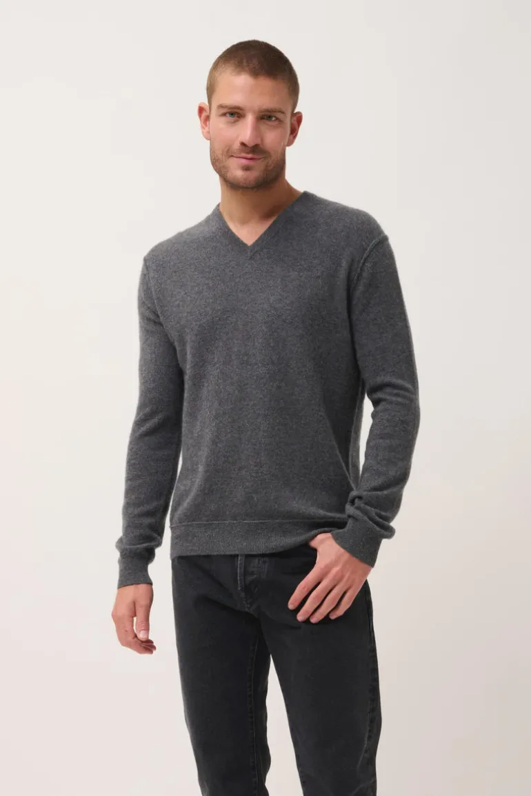 TOM pull col v anthracite chiné