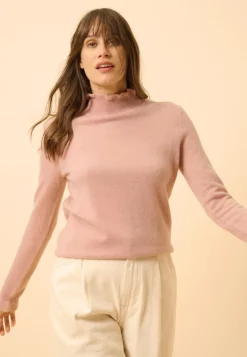 TRILA pull col montant bois de rose