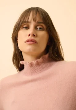 TRILA pull col montant bois de rose