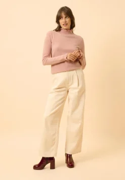 TRILA pull col montant bois de rose