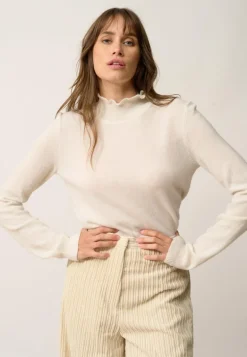 TRILA pull col montant ivoire