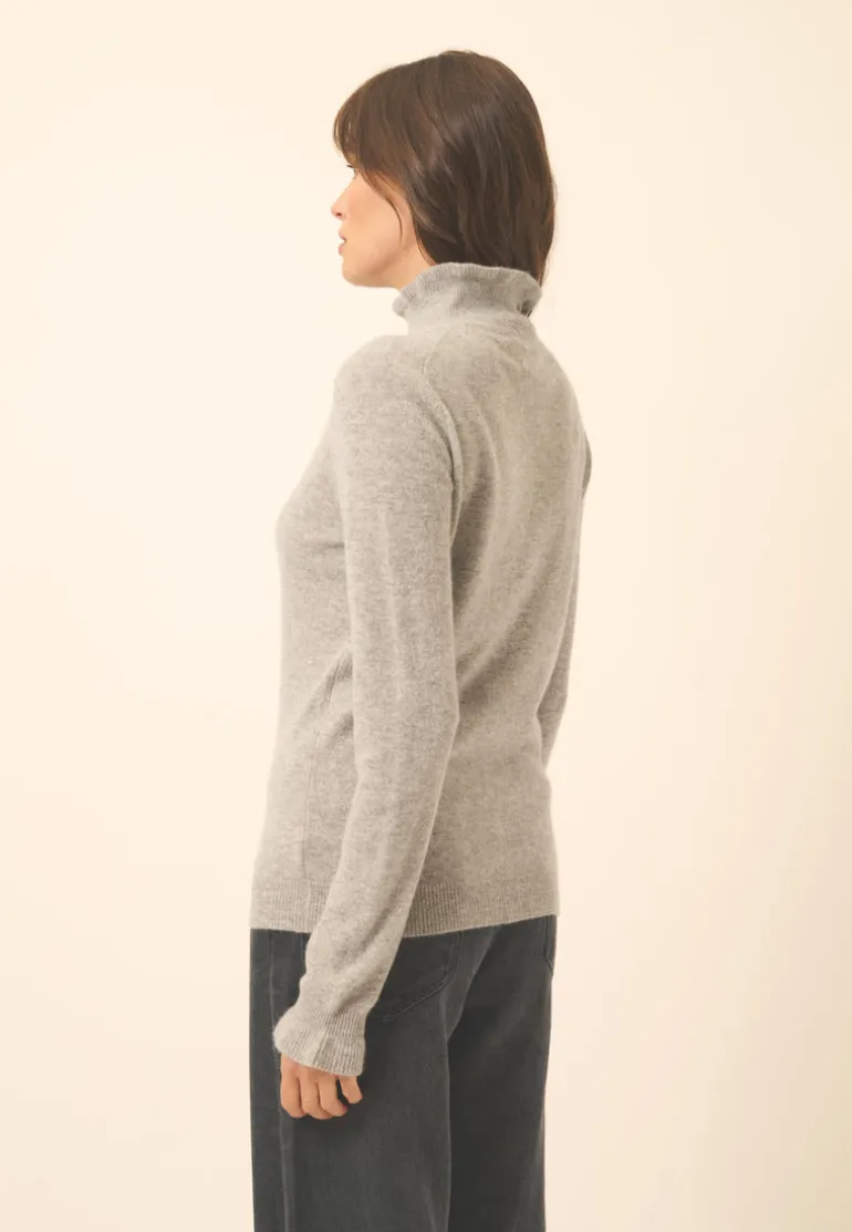 TRILA pull col montant nuage chiné