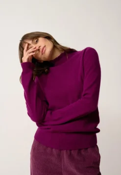 TRILA pull col montant prune