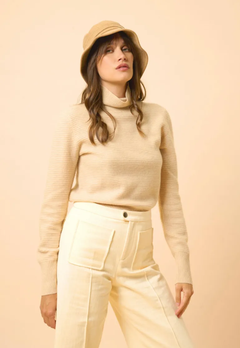 UDNY pull col roulé sable