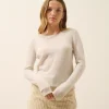 VIVIAN pull col rond gris perle chiné