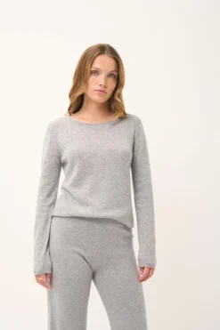 VIVIAN pull col rond nuage chiné