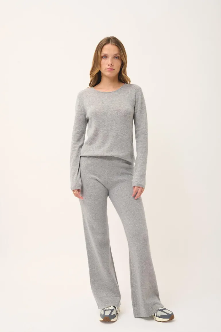 VIVIAN pull col rond nuage chiné