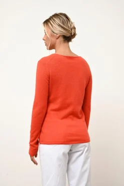 VIVIAN pull col rond orange