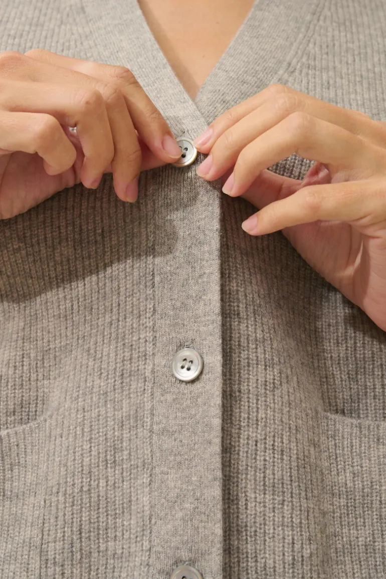 YASMINE cardigan col v nuage chiné